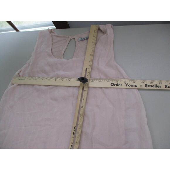 Elena Baldi Silk Top Women Small Crochet Lace Lagenlook Coquette Romantic Pastel - Picture 10 of 16